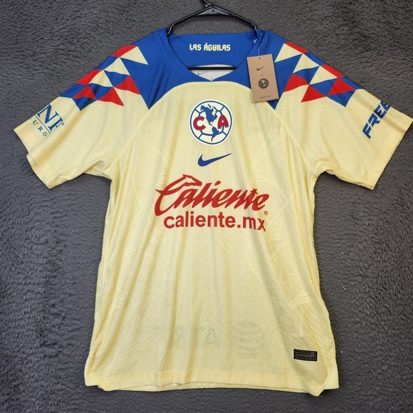 Club America Shirt Mens XL Yellow Blue Liga MX Soccer Nike Dri Fit Jersey 2024 - Picture 1 of 15
